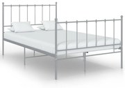 vidaXL Bedframe metaal grijs 120x200 cm