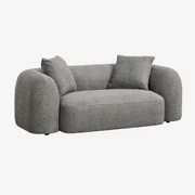 Coco 2-zits Chenille Bank Granietgrijs Dik Chenilledoek - Sklum
