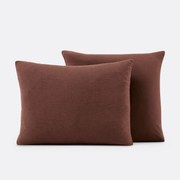 Dubbelzijdige kussensloop in gewassen linnen en gewassen katoen, Annaba