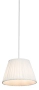 Retro hanglamp crème 25 cm - Plisse