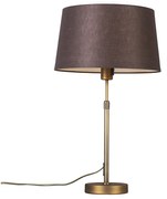 Tafellamp brons met kap bruin 35 cm verstelbaar - Parte Modern E27 rond Binnenverlichting Lamp