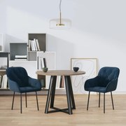 vidaXL Eetkamerstoelen 2 st fluweel blauw