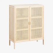 Dressoir 80x35 Cm Van Rotan En Hout Reyna Bruin – Natuurlijk Hout - Sklum