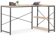 vidaXL Computerbureau 120x72x70 cm zwart en eikenkleurig