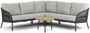 Hoek loungeset 5 personen Aluminium/rope Grijs  Coco Puerto/Montana