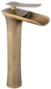 Wastafelkraan Rea Laguna Antique Gold Brush High