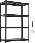 VEVOR zwaar uitgevoerde opbergkast 1030x522x1529mm, draagvermogen 1088,6kg, opbergrek met stalen frame en 4 verstelbare planken, modulaire opbergkast als werkbank, flexibele metalen opbergkast voor kelder, garage, werkplaats