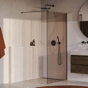 Brauer Oblivion inloopdouche bronsglas 90cm gunmetal geborsteld PVD