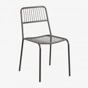 Set Van 2 Elton Stapelbare Tuinstoelen Zwarte Koolstof - Sklum