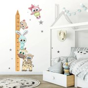 INSPIO Kinder groeimeter 150cm met diertjes CUTE2