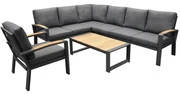 Costa Rica hoek loungeset 6 delig aluminium antraciet