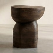 By-Boo Cobble Bijzettafel Organisch Hout Bruin - 37 X 30cm.