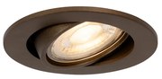 Smart inbouwspot donkerbrons kantelbaar incl. Wifi GU10 50mm - Cisco