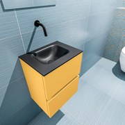 Mondiaz Ada 40cm toiletmeubel ocher met wastafel urban midden zonder kraangat