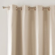 Effen oogjesgordijn van geweven katoenen Panama