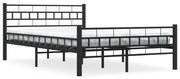 vidaXL Bedframe staal zwart 120x200 cm