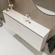 Mondiaz Ture 120cm toiletmeubel linen met wastafel talc midden 1 kraangat