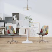 vidaXL Eetkamerstoelen draaibaar 2 st patchwork stof