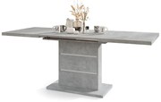 Mazzoni PIANO licht beton / witte inzetstukken - moderne uitschuifbare tafel tot 200 cm