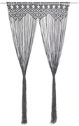 vidaXL Gordijn macramé 140x240 cm katoen antraciet