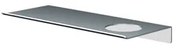 Hotbath &MORE Planchet - 30cm - inclusief bevestigings rails - 1 uitsparing - voor zeepdispenser of beker - RVS 316 SH030HIX