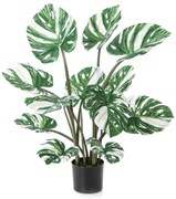 Monstera Deliciosa Wit kunstplant - 90 cm