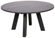 Woood Rhonda Eettafel Rond Zwart Hout 150cm - 150 X 150cm.