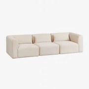 3-delige Modulaire Bank Fogler Linnen Fluweel Linnenbeige - Sklum