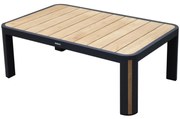 Geneva lounge tuintafel aluminium antraciet teak