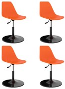 vidaXL Eetkamerstoelen draaibaar 4 st PP oranje