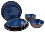 Bo-Camp 12-delige Campingserviesset Halo melamine blauw