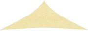 vidaXL Zonnescherm HDPE driehoekig 3,6x3,6x3,6 m beige