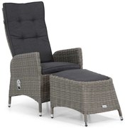 Bistroset 1 persoon Wicker Grijs Garden Collections Lincoln