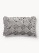 Fluwelen kussenhoes Sina met structuurpatroon