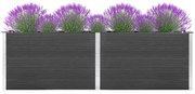 vidaXL Plantenbak verhoogd 300x100x91 cm HKC grijs