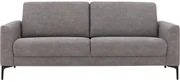 Goossens Bank Dallas grijs, micro leer, 3-zits, modern design