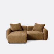 Modulaire bank, linkerhoek, met longchair, jacquard chenille, AMAD