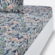 Hoeslaken in perkalkatoen, Aquajungle