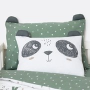 Katoenen kussensloop baby, Panda Mania