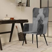 vidaXL Fauteuil echt leer grijs