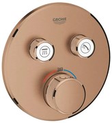 Grohe SmartControl Inbouwthermostaat - 3 knoppen - rond - brushed warm sunset 29119DL0