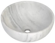 Plieger Round waskom 38x13,6cm marmer wit