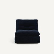 Modulaire fauteuil van chenillefluweel, Giuliano