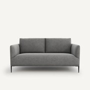 Compacte zitbank in stonewashed fluweel, Oscar, design E. Gallina