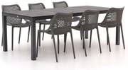 Forza Ripi/Fidenza 220cm dining tuinset 7-delig stapelbaar