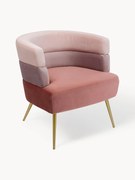 Fluwelen fauteuil Sandwich in retro design