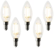 Set van 5 Smart E14 LED lampen B35 4,5W 470 lm 2700K