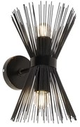 Art Deco wandlamp zwart 2-lichts - Broom Art Deco E27 Binnenverlichting Lamp