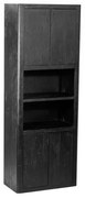 Tower Living Hoge Zwarte Kast Mangohout Tenna - 80x45x220cm.