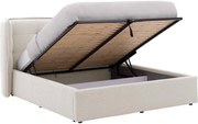 Goossens Gestoffeerd Bedframe Canon, 140 x 200 cm met storage, met 2x lattenbodem